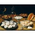 thumbnail image 3 of Beert, Osias 14x12 Black Modern Framed Museum Art Print Titled - Dishes with Oysters, Fruit, and WineÂ&nbsp;atÂ&nbsp;Still life, 3 of 5