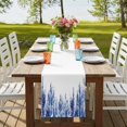 thumbnail image 4 of Table Runners 120 Inches Long Dress Scarves, Navy Blue Farmhouse Coffee/Dining/Kitchen Table Runner for Living Room, Summer Botanical Leaves Watercolor 13x120 Inch, 4 of 9