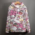thumbnail image 4 of Kuromi And My Melody Hoodie 3D Print Pullover Hooded Long Sleeve Sweatshirts Tops Blouse with Pocket for Mens Womens, 4 of 8