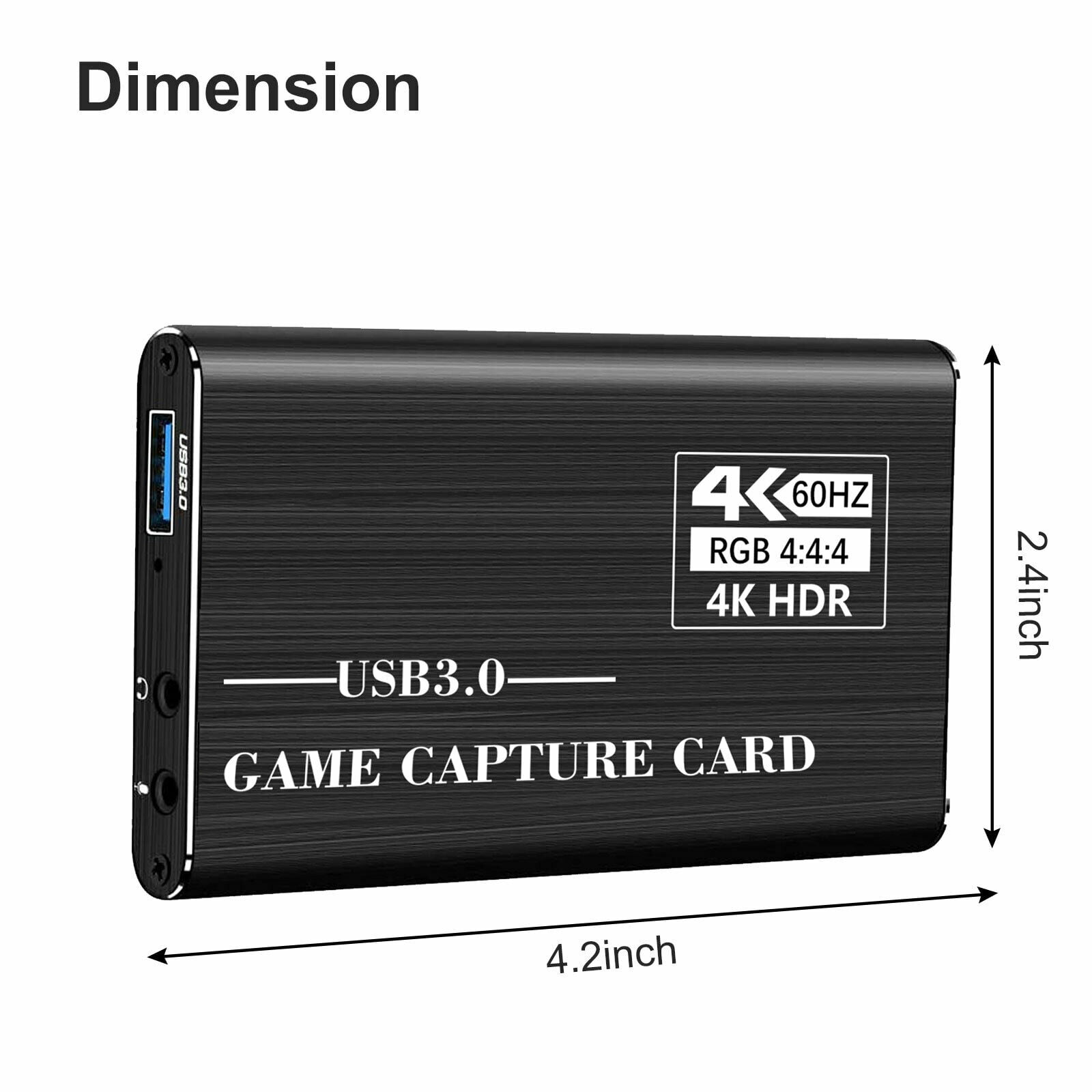 Capture Card,USB 3.0 HD 1080P 60 Ultra-Low Latency, High Performance HDMI  Capture Card for Video,Streaming,PS5, PS4