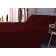 thumbnail image 2 of Mutlu Home Goods Rayon Made From Bamboo Sheets Set, Queen Burgundy Sheets -Deep Pockets-Available in Queen,King,Full,California King,Twin,Twin XL-Wrinkle Free-Ultrasoft-4 Pieces, Queen Size, Burgundy, 2 of 5
