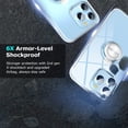 thumbnail image 4 of Case for iPhone 14 Pro Max with 2 Tempered Glass Screen Protector, 1 Silver Camera Lens Protector,Clear Body Soft TPU Shockproof Case with Ring Kickstand for iPhone 14 Pro Max 6.7 inch, Clear Sets1, 4 of 7