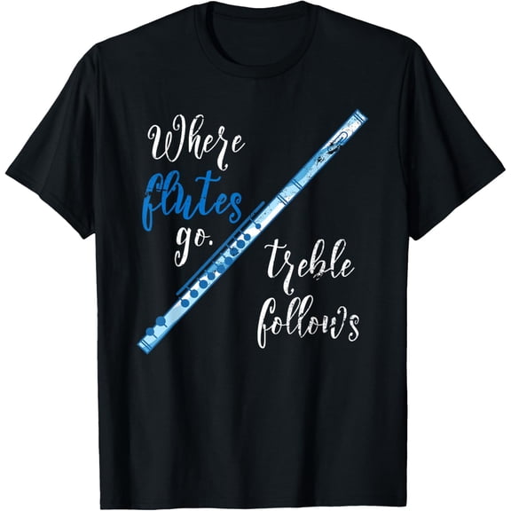 Flutist Classical Musician Gift Musical Instrument Flute T-Shirt men and women can wear,black,white,creative gift