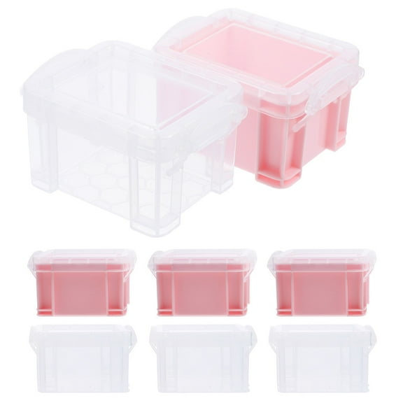 FOMIYES 8Pcs Mini Organizer Box with Lid PP Material Small Containers for Women Home Organization 11.8X8.3X2.0In