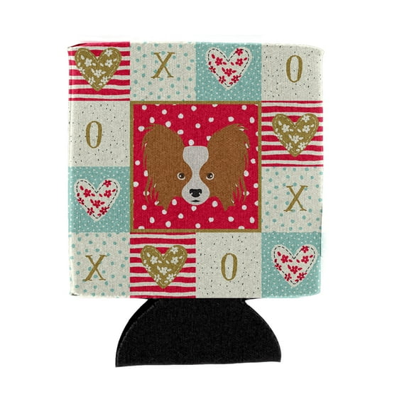 Carolines Treasures CK5224CC Papillon Love Can or Bottle Hugger Can Hugger multicolor