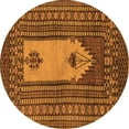 thumbnail image 1 of Ahgly Company Indoor Round Abstract Orange Modern Area Rugs, 5' Round, 1 of 4