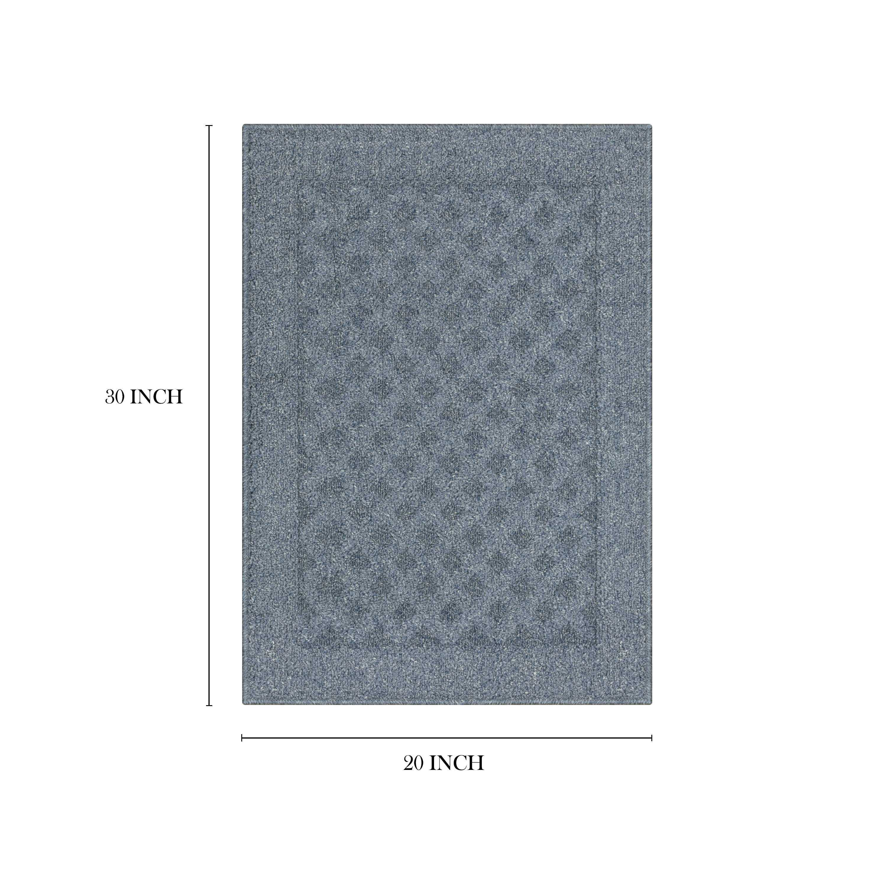 Mainstays Dylan Solid Diamond Olefin Navy Blue Indoor Accent Rug, 1'8"x2'6"