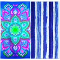 thumbnail image 1 of Juego de toallas de playa Genovega, paquete de 2 unidades, 91 x 183 cm, rayas azules, 1 of 6