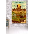 thumbnail image 3 of Badlands National Park, South Dakota, Geometric National Park Series (36x54 Giclee Gallery Art Print, Vivid Textured Wall Decor), 3 of 3