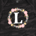 thumbnail image 4 of Inktastic Monogram Letter L Rose Floral Wreath Girls Baby Bodysuit, 4 of 5