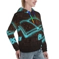 thumbnail image 6 of Daiia Neon Sign For Books Pattern Women's Fashion Hoodies & Sweatshirts with Kangaroo Pocket Hooded Sweatshirt with Eye-catching Drawstrings-Large, 6 of 7