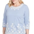 thumbnail image 4 of Alfred Dunner Womens Embellished Striped Crew Neck Top, 4 of 4
