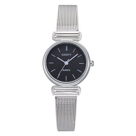 Kukoosong Womens Watches Clearance Sale Prime Fashion Popular Casual Quartz Watch Stainless Steel Strap Watch Ladies Watches B