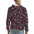 thumbnail image 7 of Easygdp Dancing Skeletons Floral Garden Womens Casual Hoodies Sweatshirts Long Sleeve Pullover Fall Pullover Tops Outfits Winter Clothes-Small, 7 of 7