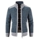 thumbnail image 1 of Suéter de otoño e invierno para hombre, cárdigan grueso con cuello alto (talla azul-XL), 1 of 3