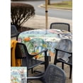thumbnail image 4 of Easter Outdoor Tablecloth - 54x54 Inch Square Dining Table Cover, Spring Bunny Easter Eggs Floral Beige Green Wood Waterproof Outdoor Table Cloth with Umbrella Hole & Zipper for Picnic/Patio/Party, 4 of 7