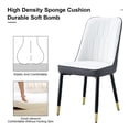thumbnail image 4 of Sumdeal 63" Morden Faux Marble Dining Room Table Set,Big Kitchen Dining Table for 4-6 with MDF Base,5 Piece Rectangle Dining Table Set &4 Pu Leather Upholstered Chairs Ideal,white Grey,Set of 4, 4 of 7