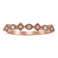 thumbnail image 4 of 14kt Rose Gold 1/10ct Diamonds Art Deco Vintage Inspired Anniversary Wedding Band Ring, 4 of 5