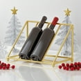 thumbnail image 2 of Shoreew Wine Bottle Rack Iron Inclined Display Holder for 4-5 Bottles Modern Minimalist Wine Organizer for Entryway Bar Cabinet Decor, 2 of 6