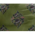 thumbnail image 4 of oneOone Georgette Viscose Fabric Leaves & Floral Block Printed Fabric 1 Yard 42 Inch Wide, 4 of 4