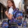 thumbnail image 2 of Aplkyhs Fire Truck School Backpack Set of 4 with Lunch Box Pencil Case Bottle Sleeve for Girls Boys Large Capacity Lunch Bag for Teens Elementary Middle School, 2 of 7