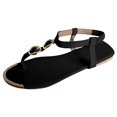 thumbnail image 5 of Sandalias Con Correa En T Para Mujer, Sandalias De Gladiador Planas Elegantes De Verano, Sandalias De Playa Estilo Bohemio Informal Con Punta Abierta, Zapatos Romanos Vogacara AP007465-07, 5 of 5