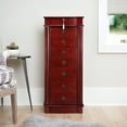 thumbnail image 2 of Hives and Honey Nora Traditional Jewelry Armoire with Locking Compartment and Ample Storage, Cherry, 2 of 7