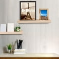 thumbnail image 2 of Fusion  Picture Ledge Shelf, Small Floating Shelves Set of 2, 16 Inches Nursery Book Shelves for Toys Storage, Kids Bookshelf Wall Mounted for Living Room Bedroom Decor Books Photo Frames,Natural, 2 of 7
