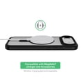 thumbnail image 6 of onn Phone Case for iPhone Air, MagSafe Compatible with Rotating Ring Kickstand - Frosted Clear/Black, 6 of 9