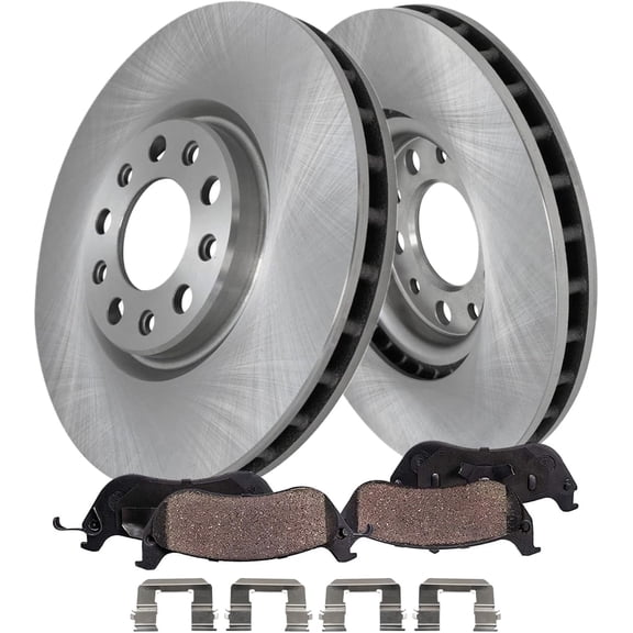 Detroit Axle - Front Brake Kit for Chevrolet Malibu Equinox GMC Terrain Buick LaCrosse Regal Sportback TourX, Disc Brake Rotors Ceramic Brakes Pads with Hardware Replacement: 11.81" inch Rotors