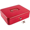 thumbnail image 1 of Locking Cash Box with Lock Money Box with Cash Tray Lock Box with Key Money Saving Organizer .Lx .Wx .H es XL Large, 1 of 7