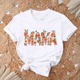 thumbnail image 4 of GaThRRgYP Womens Tshirts Trendy Fashion Tops,Women Mother's Day Gift Mom Flower Print Short Sleeve Round Neck T-shirt Pattern Top White XL, 4 of 7