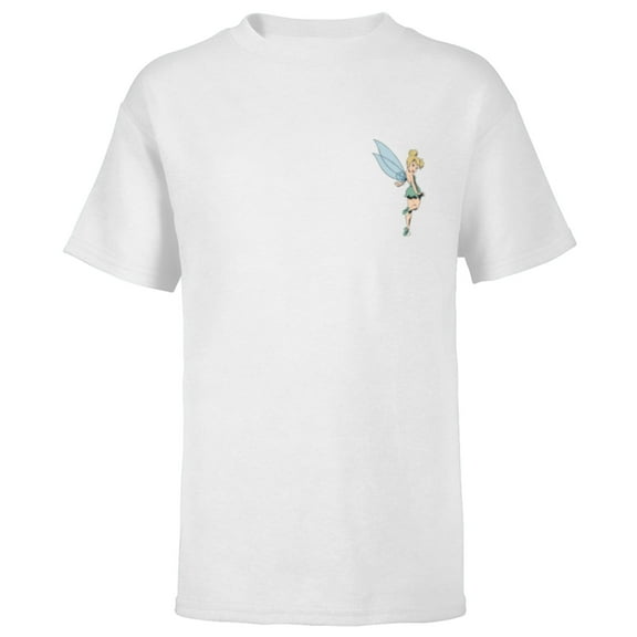 Disney Peter Pan Tinker Bell Small Pose - Short Sleeve T-Shirt for Kids - Customized-White