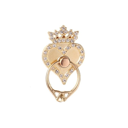- Rings Finger Phone Holder Stand Rhinestone Heart Shape Phone Grip HFON