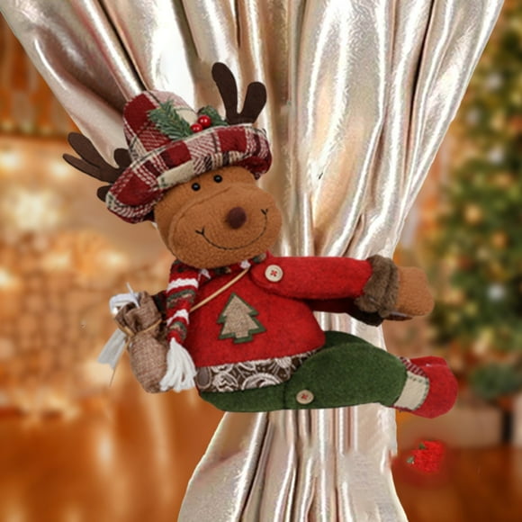 Xihbxyly Hebilla para Cortina Navideña, Decoración Festiva, Exquisito Diseño de Árbol de Navidad, Ideal para Hoteles, Restaurantes y Reuniones Familiares, Multicolor, 30 X 23 X 7 Cm.
