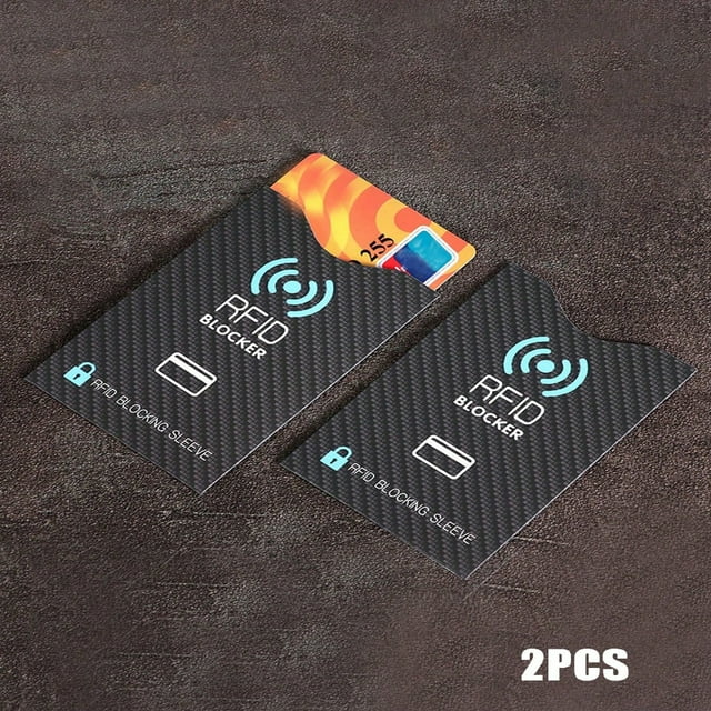JUNWELL 2PCS Credit Card Case Protector RFID Blocking Anti-Fraud RFID NFC Protection Health Identification DNI Protective Credit Card Case Contactless Banking Credit Card Holder RFID NF