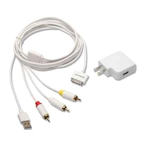 Iogear GIPODAVC6 Composite A/V Cable Adapter - Composite - 6 ft - 1 x Proprietary Connector - 1 x USB, 1 x Video, 2 x Audio - Shielding - White