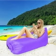 thumbnail image 4 of Sofá inflable, hamaca inflable, sofá inflable de aire, paquete portátil de silla inflable para viajes, campamentos, caminatas, piscinas y partes de playa - Violeta, 4 of 5