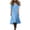 1_Light Blue, variant on Asxite Summer Dresses for Women Casual Solid Flowy Round Neck Drawstring Short Sleeve Midi Sundress