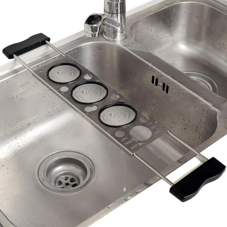 Tohuu Sink Drying Rack Stainless Steel Flexible Multipurpose Sink