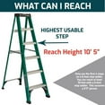 thumbnail image 2 of Louisville Ladder 6' Fiberglass Step Ladder, 10' Reach, 225 lbs Load Capacity, FS4006, 2 of 6
