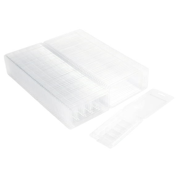 50 Pcs Wax Melt Containers, 5-Cavity Clamshell Molds,Clear Empty Plastic Mold for DIY Candles Making