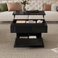 thumbnail image 2 of Noble House 360° Rotating Coffee Table,High-Gloss Lift-Top,Black, 2 of 7