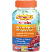 Emergen-C Adult Vitamin C Gummies for Immune Support, Fruit, 45 Ct