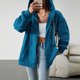 thumbnail image 2 of Sudadera básica para mujer ajuste holgado color sólido manga larga cremallera ropa de calle traje Hugtrwg Para estrenar, 2 of 9