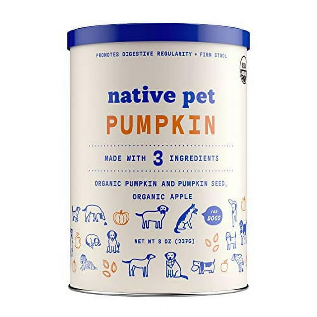 Native Pet Organic Pumpkin for Dogs (8 oz, 16 oz) - All-Natural, Organic Fiber for Dogs - Mix with Water to Create Delicious Pumpkin Puree - Prevent Waste with a Canned Pumpkin Alternative! (8 oz)