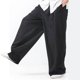 thumbnail image 5 of Pantalones largos para hombre, lisos, informales, con múltiples bolsillos y botones, para exteriores, rectos, para fitness, cargo, poliéster, 5 of 5