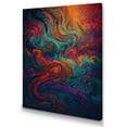 thumbnail image 2 of Designart "Rainbow Colored Waves III" Modern Waves Wall Art Print, 2 of 5