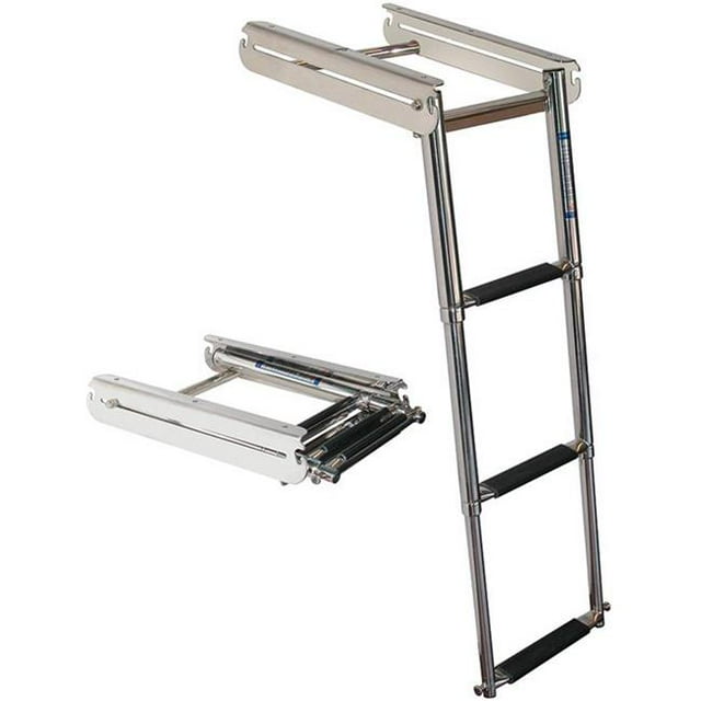 JIF Marine FOGS-4 4-Step Under Platform Sliding Ladder Stainless Steel 316 Spring Loaded Latch