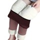 thumbnail image 3 of Gibobby Leggings de cintura alta Leggings adecuados para mujer Pantalones casuales Elástico de cintura alta Patrón retro Impreso Forro polar Capris Termal Longitud total, invierno（Vino， M), 3 of 5